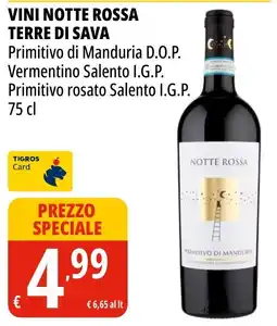 Tigros Vini Notte Rossa Primitivo di Manduria D.O.P. offerta