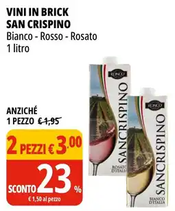 Tigros Vini in brick San Crispino offerta