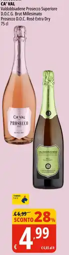 Tigros Ca' Val Prosecco Rosé Extra Dry offerta