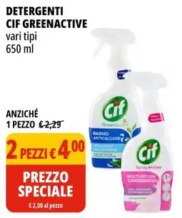 Tigros Detergenti Cif Greenactive offerta