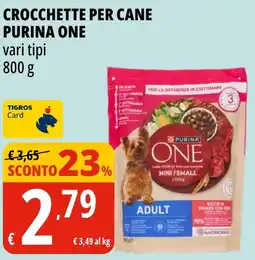 Tigros Crocchette per cane Purina One offerta