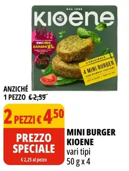 Tigros Mini burger Kioene offerta