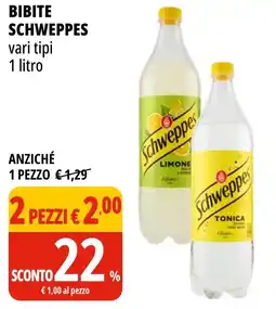 Tigros Bibite Schweppes offerta