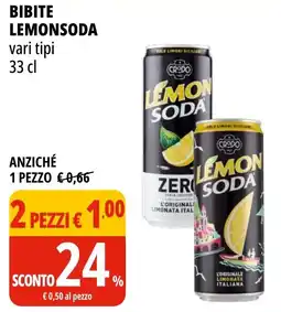 Tigros Credo Bibite Lemonsoda offerta