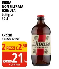 Tigros Birra non filtrata Ichnusa offerta