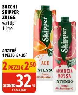 Tigros Succhi Skipper Zuegg offerta