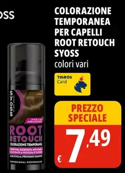 Tigros Syoss colorazione temporanea root retouch offerta