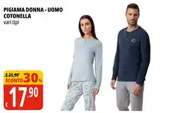 Tigros Pigiama donna - uomo Cotonella offerta