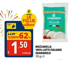 Tigros Mozzarella100% Latte Italiano Granarolo offerta