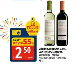 Tigros Vini di Sardegna D.O.C. Cantine Dolianova offerta