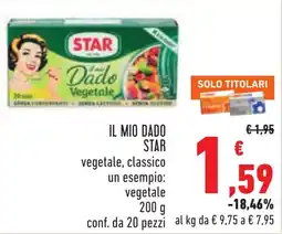 Conad Il mio dado vegetale STAR offerta