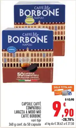 Conad Capsule caffè compatibili Lavazza a modo mio Caffè Borbone offerta