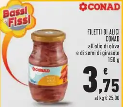 Conad Filetti di alici Conad offerta