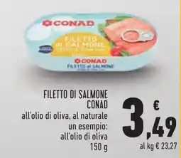 Conad Filetto di salmone Conad offerta