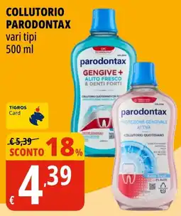 Tigros Collutorio parodontax offerta