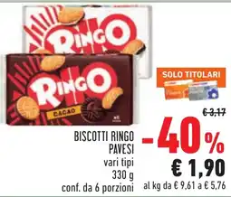 Conad Biscotti Ringo Pavesi offerta