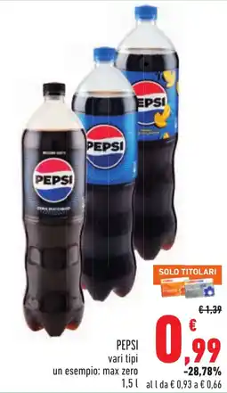 Conad Pepsi vari tipi offerta