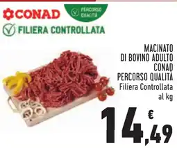 Conad Macinato di bovino adulto CONAD offerta