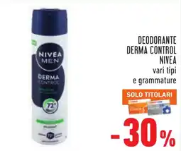 Conad Deodorante derma control nivea offerta