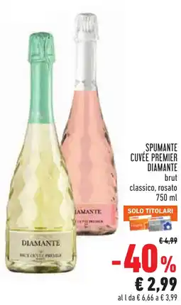 Conad Spumante cuvée premier diamante offerta