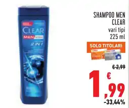 Conad Shampoo men clear offerta