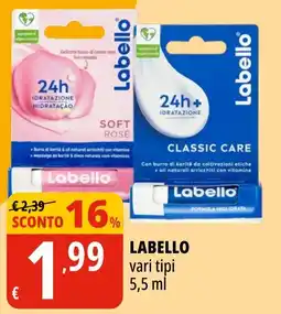 Tigros Labello vari tipi offerta