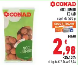 Conad Noci Jumbo Conad offerta