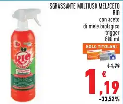 Conad Sgrassante multiuso melaceto Rio offerta