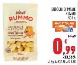 Conad Gnocchi di patate Rummo offerta