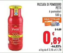 Conad Passata di pomodoro Petti offerta