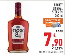 Conad Brandy original Stock 84 offerta