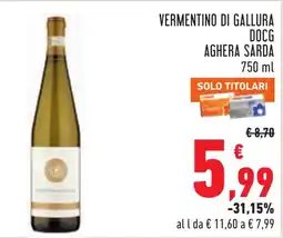 Conad Vermentino di Gallura DOCG offerta