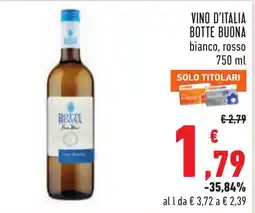 Conad Vino d'Italia Botte Buona offerta