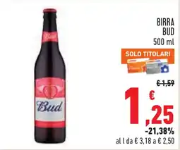 Conad Birra Bud offerta