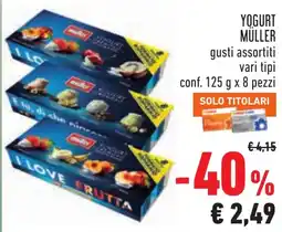 Conad Yogurt Müller I Love Frutta offerta