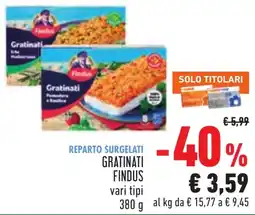 Conad Gratinati Findus offerta
