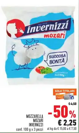 Conad Mozzarella Mozari Invernizzi offerta