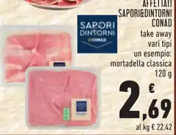Conad Mortadella classica offerta