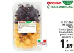 Conad Uva senza semi mix bic colore CONAD offerta