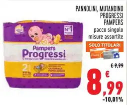 Conad Pannolini mutandino progressi Pampers offerta