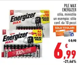 Conad Pile Max Energizer offerta