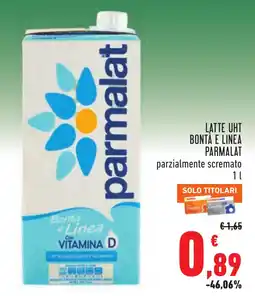 Conad Latte UHT Bontà e Linea Parmalat parzialmente scremato offerta