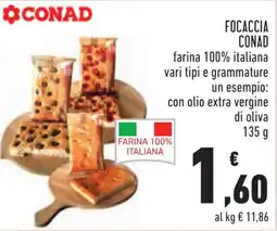 Conad Focaccia Conad offerta