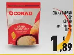 Conad Grana Padano Dop Conad grattugiato offerta