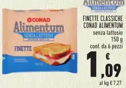 Conad Finette classiche senza lattosio offerta