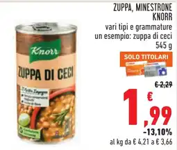 Conad Zuppa di ceci Knorr offerta