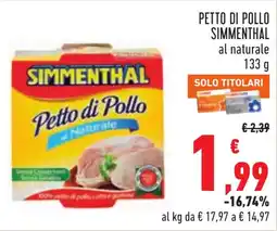 Conad Simmenthal Petto di Pollo al Naturale offerta