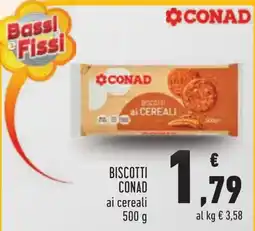 Conad Biscotti Conad ai cereali offerta