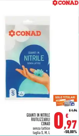 Conad Guanti in nitrile senza lattice Conad offerta