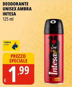 Tigros Deodorante unisex ambra intesa offerta